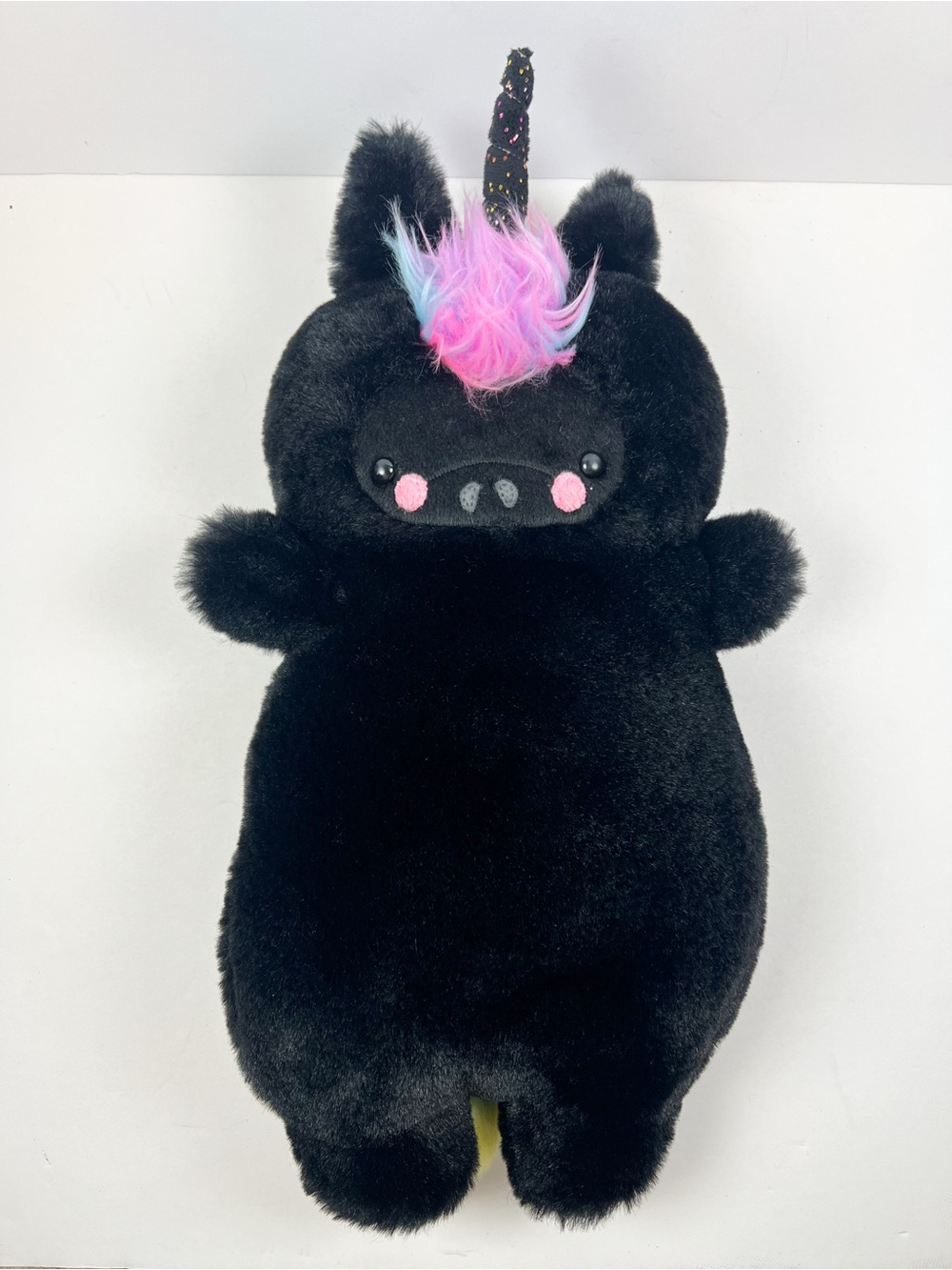 Bijoukitty Plush Black Unicorn Buttercup Bericorn Rainbow Hair Limited Edition